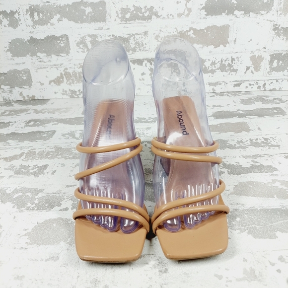 NEW Abound Austyn Tan Tubular Strappy Heeled Sandals W902 - Picture 3 of 16